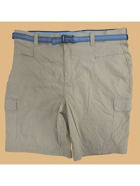 Orvis Mens Outdoor Cargo Shorts With Belt 40 Beige Nylon/Spandex